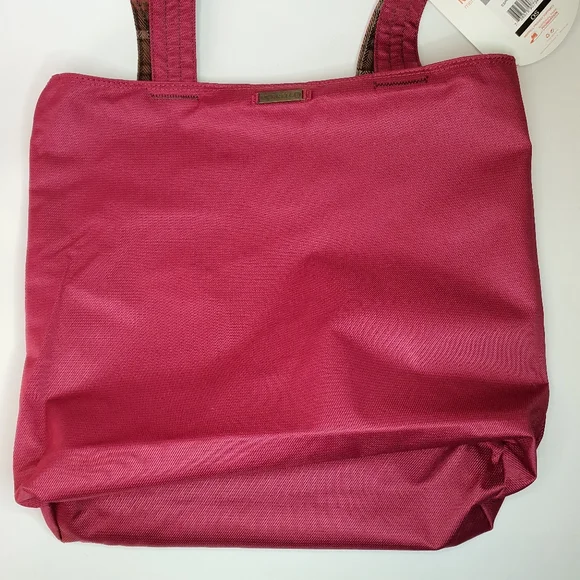 Merrell Large Tote Bag Plaid Brown Reversible tote bag NWT - Picture 2 of 11